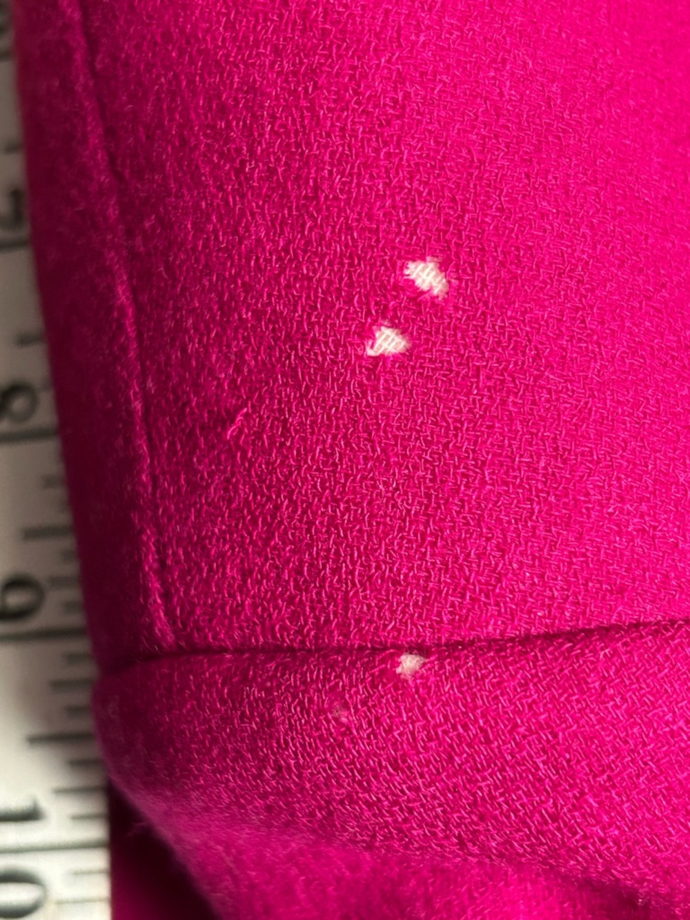 Vintage 1980s Hot Pink Tuxedo Jacket Black Trim Pointed Front Blazer Petite 10 - Picture 9 of 10